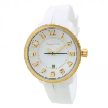 TENDENCE Women's Watch Gulliver Round 2093019 42mm White Silicone Strap