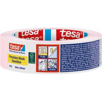tesa 04333-00019-02 Crepe Masking Tape Light Pink 50 m x 30 mm