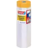 tesa 04402-00000-01 Easy Cover® Universal Masking Film with Tape, 17 m x 2.6 m, Transparent HDPE, Yellow/Beige Paper Tape, Natural Rubber Adhesive, 1 Roll