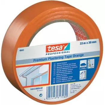 tesa 4843 Winter Plastering Tape, Green, 50 mm x 50 m, Outdoor Stucco Tape for Cold Conditions 4843-00-02