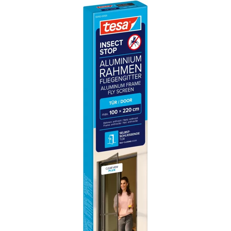 tesa Insect Stop Anthracite Insect Screen Door 1.0 x 2.2 m 55192-00101-00
