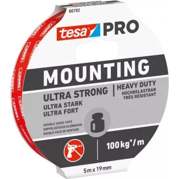 tesa Mounting PRO Ultra Strong 66792-00001-00 Mounting Tape White 5 m x 19 mm 1 Roll