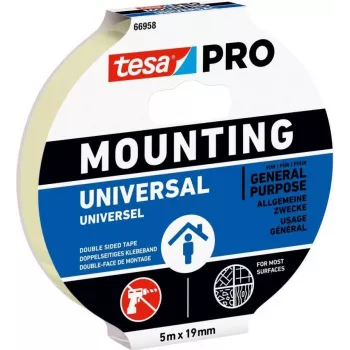 tesa Mounting PRO Universal 66958-00001-00 Double-Sided Mounting Tape White 5 m x 9 mm