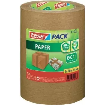 tesa pack Paper ecoLogo 55337-02-01 Brown Paper Packaging Tape 50 mm x 50 m