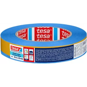 tesa Professional 04470-00001-00 Double-Sided PET Tape, 25 m x 25 mm, Blue Liner