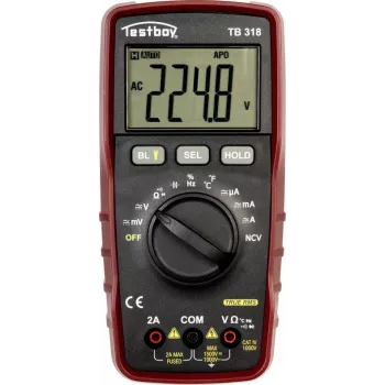 Testboy TB 318 Digital Handheld Multimeter CAT IV 1000 V True RMS for PV Systems