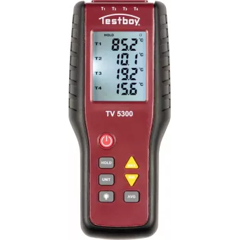 Testboy TV 5300 4-Channel Thermometer -200 to +1372 °C with Probes