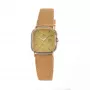 TETRA Watch Women 125-C (27mm) - Quartz Analog Stainless Steel Case White Dial Leather Strap