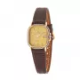 TETRA Women's Manual Winding Watch 124-C-GRNT 23mm Stainless Steel Grey Velour Leather