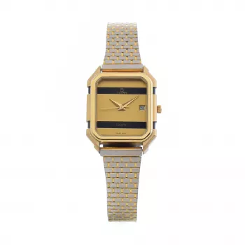 TETRA Women's Quartz Analog Watch 129-1-A1 (23mm) - Black Leather Band, White Dial