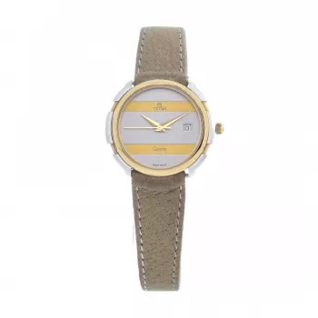 TETRA Women's Watch 106-1 (27mm) - Manual-Wind, Stainless Steel, Sapphire Crystal, Black Shell Cordovan Strap