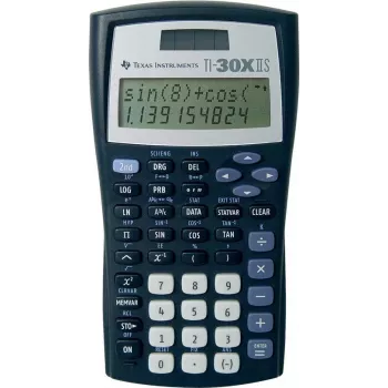 Texas Instruments TI-30X IIS Scientific Calculator, 2-Line Display, Solar and Battery Powered, Black