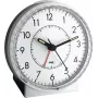TFA 60.1010 Analog Alarm Clock - Black/Silver - Quartz Movement - Battery Powered