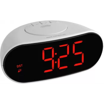 TFA 60.2505 Radio Controlled Alarm Clock with Temperature Display - White