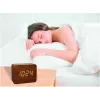 TFA 60.2549.08 CLOCCO Radio-Controlled Alarm Clock Wood-Look Brown