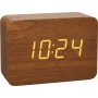 TFA 60.2549.08 CLOCCO Radio-Controlled Alarm Clock Wood-Look Brown