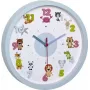 TFA 60.3051.14 Little Animal Kids Wall Clock - Light Blue - 30.9 cm - Quartz - Analog - Silent Sweep