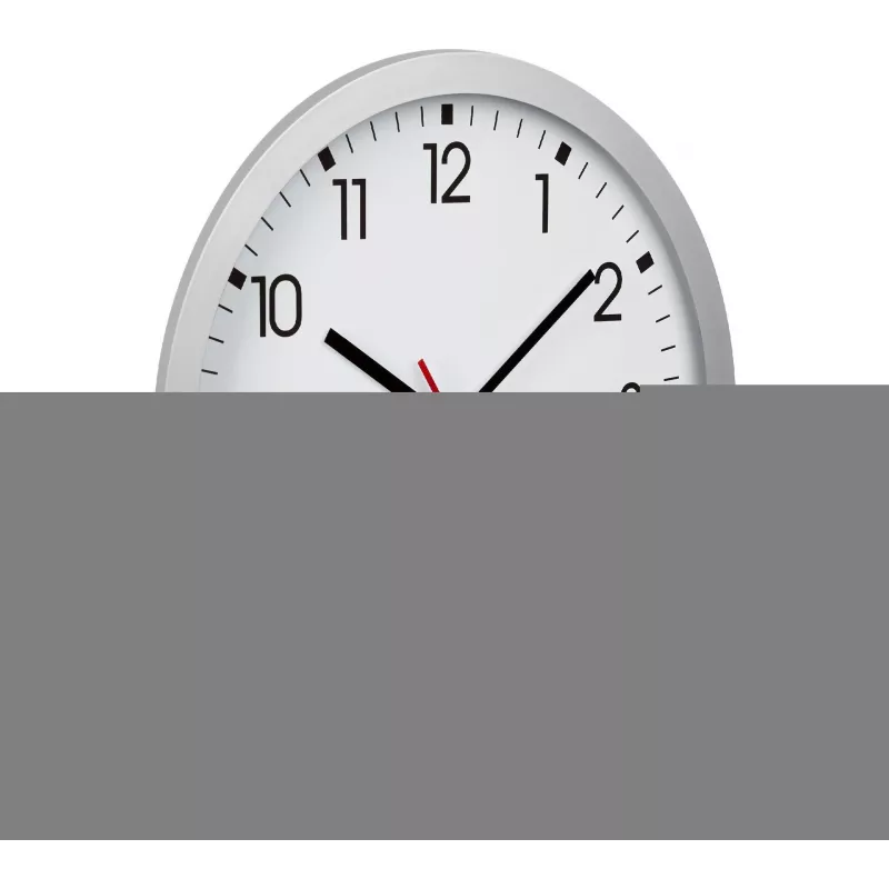 TFA 60.3522.02 Radio Wall Clock Silver