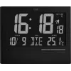 TFA 60.4508 Radio-Controlled Wall Clock, Silver Frame, White Dial, 30 cm Diameter, Silent Sweep