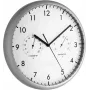 TFA 98.1072 Wall Clock - Quartz, Analog, Black Frame, White Dial, 200mm