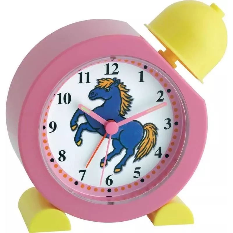 TFA Dostmann 60.1011.12 Analog Alarm Clock Pink Yellow