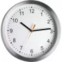 TFA Dostmann 98.1045 Radio-Controlled Wall Clock - Silver Frame, White Dial, 30 cm