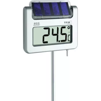 TFA Dostmann Avenue Solar Garden Thermometer Silver 30.2026