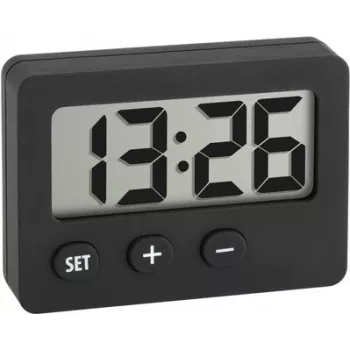 TFA Dostmann Electronic Digital Alarm Clock 60-2013-01 - Black