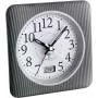 TFA Dostmann Radio-Controlled Alarm Clock with Temperature, Black/Silver 60.1502.10