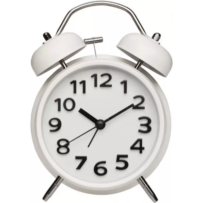 TFA Dostmann Twin Bell Alarm Clock White 60.1040.02