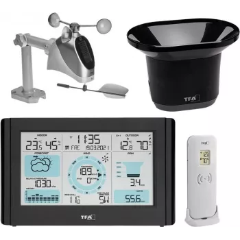TFA Dostmann WEATHER PRO Wireless Weather Station with Wind and Rain Gauge 35.1161.01