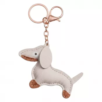 TFO Universal Phone Chain Beige Dachshund - Adjustable Crossbody Lanyard with Patch Adapter