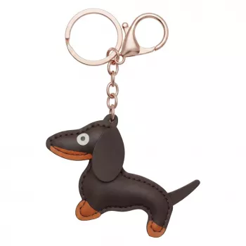 TFO Universal Phone Chain with Dachshund Motif, Brown, 150 cm, Adjustable Crossbody Lanyard with Anchor Patch