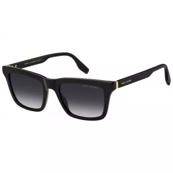 THE MARC JACOBS MARC846S807 Men's Square Sunglasses - Black Acetate Frame, Grey Polycarbonate Lenses, UV400 Protection