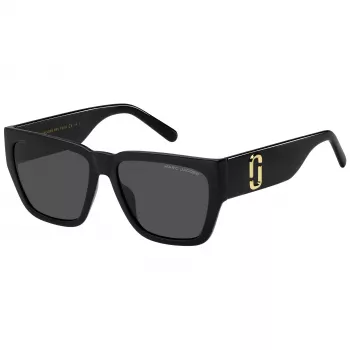 THE MARC JACOBS Women's Sunglasses MARC646S807 - Square Acetate Frame, Grey Gradient Lens, UV400 Protection, 57mm Lens Width