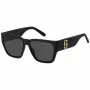 THE MARC JACOBS Women's Sunglasses MARC646S807 - Square Acetate Frame, Grey Gradient Lens, UV400 Protection, 57mm Lens Width