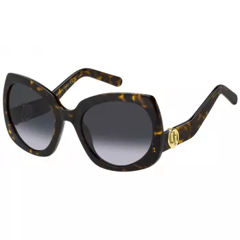 THE MARC JACOBS Women's Sunglasses MARC808S086 - Black Acetate Frame, Grey Gradient Lens, 57mm