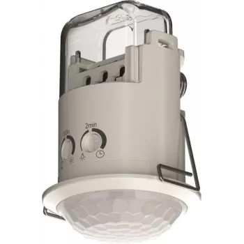 Theben PIRA T6 Mini Flush-Mounted Ceiling PIR Motion Detector 360° 230V White 1030202