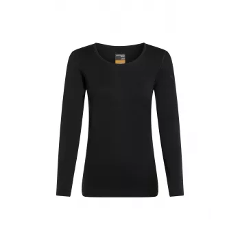 THERMAL GRIZZLY Women's Thermal Shirt Icebreaker 200 Oasis LS Black