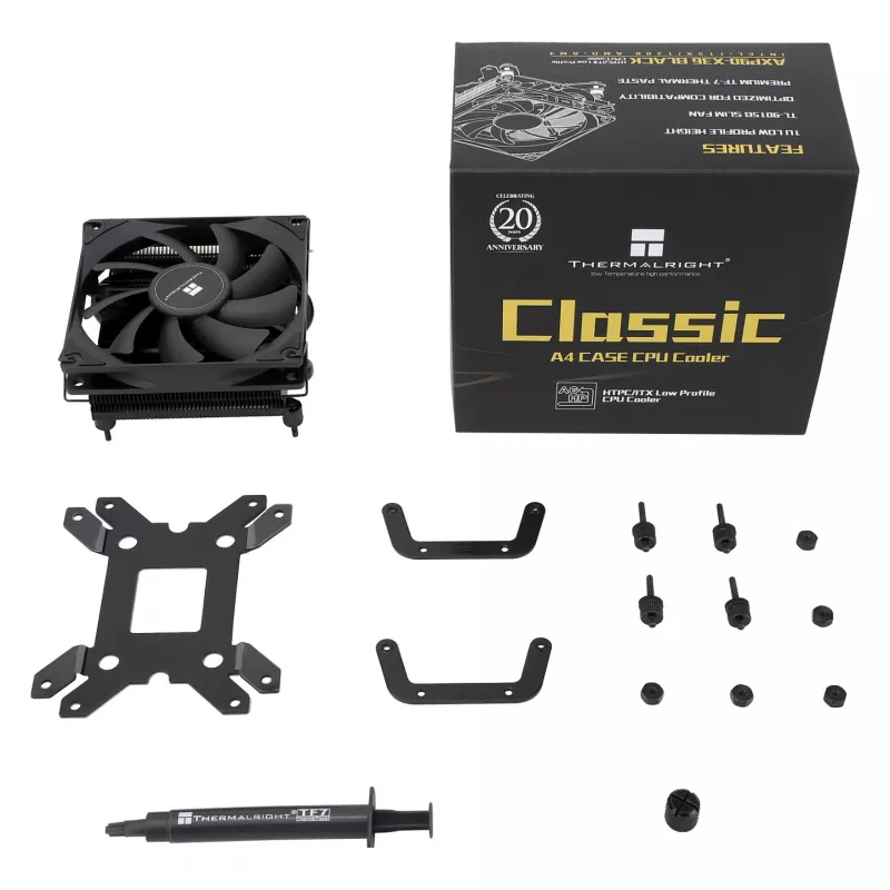 Thermalright AXP90-X36 Black Low Profile CPU Cooler, 92mm PWM Fan, ITX, Intel & AMD