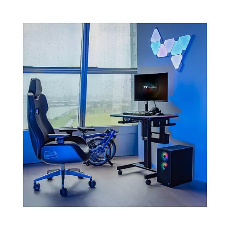Thermaltake CycleDesk 100 GGD Electric Height-Adjustable Desk with RGB, Black