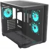 Thermaltake Vision 330 CR ARGB SE Edition Mid Tower Case, Black, 3x Tempered Glass Panels, 3x CT140 ARGB Fans