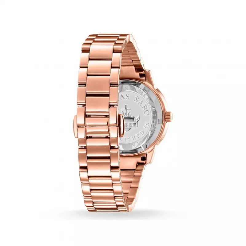 THOMAS SABO Women's Watch WA02152652093 33mm Rose Gold Stainless Steel Mesh