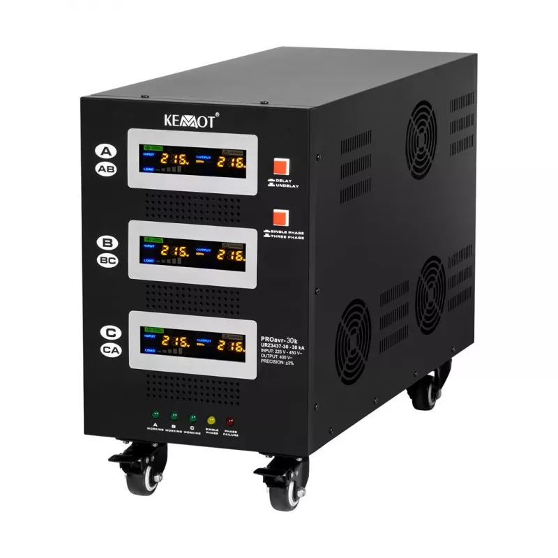 Three-phase stabilizer KEMOT PROavr-30k 30 kVA Servo Motor Voltage Regulator
