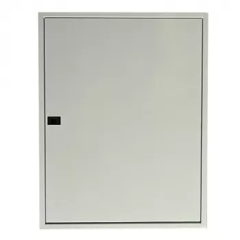 TIBOX AS424 Surface-Mounted Distribution Board, 585x750x115 mm, 4 Rows x 24 Modules, Indoor, Transparent Door, White/Grey