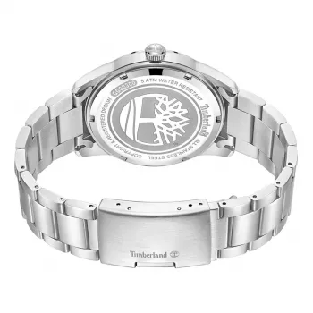 Timberland Men's Analog Quartz Watch TDWGG0030001 45mm Stainless Steel Case Brown Leather Strap