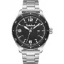 Timberland Men's Analog Quartz Watch TDWGH0010503 46mm Stainless Steel Case Brown Leather Strap Blue Dial