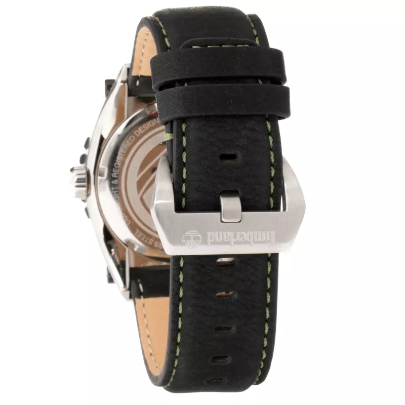 TIMBERLAND Men's Henniker II Quartz Analog Watch 45mm Stainless Steel Case Brown Leather Strap