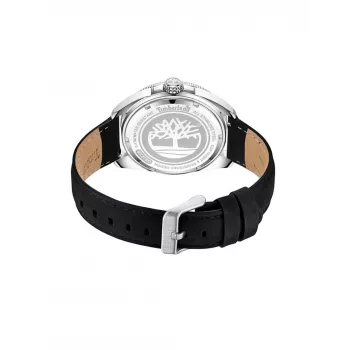 Timberland Men's Henniker Quartz Analog Watch TDWGB2230603 44mm Black Stainless Steel Leather