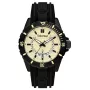 TIMBERLAND Men's Medford 46mm Beige Dial Black Silicone Strap Quartz Watch 15578JSB-14P